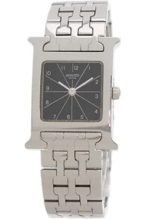Hermès Femme, Pre-owned, Noir, Taille: ONE Size Pre-owned Acier inoxydable montres