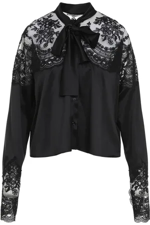 ERMANNO SCERVINO Femme, Blouses et Chemises, Noir, Taille: 36 FR Chemise en soie noire style élégant
