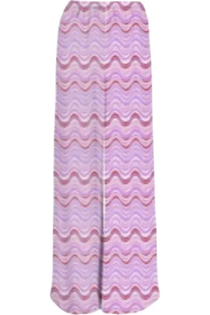 MC2 SAINT BARTH Femme, Pantalons, Rose, Taille: 40 FR Pantalon Femme Motif Vagues Coloré