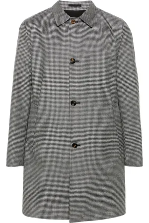 Kired Homme, Manteaux, Noir, Taille: L Manteau Réversible en Laine Pied-de-poule