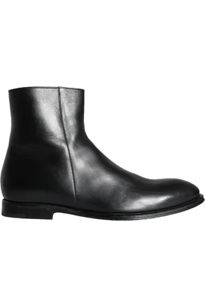 Dolce & Gabbana Homme, Chaussures, Noir, Taille: 41 EU Bottes et chaussures pour hommes en cuir de veau noir