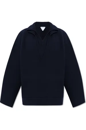 Bottega Veneta Homme, Pulls, Bleu, Taille: M Pull en laine à col en V