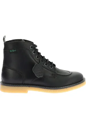 Kickers Femme, Chaussures, Noir, Taille: 37 EU Bottillons Légendaires en Cuir à Lacets