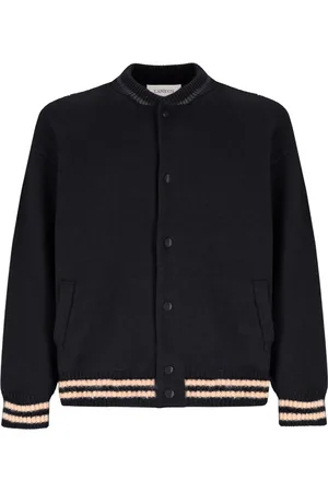 LANEUS Homme, Vestes, Noir, Taille: 2XL Bomber Varsity Cashmere