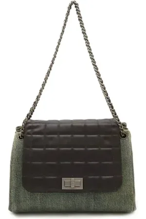 CHANEL Femme, Pre-owned, Bleu, Taille: ONE Size Pre-owned Denim sacs-chanel
