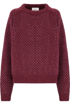 LANEUS Femme, Pulls, Rouge, Taille: 38 FR Maglia Girocollo Hotfix