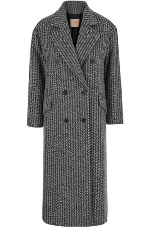Twin-Set Femme, Manteaux, Gris, Taille: 38 FR Manteau Gris Cappotto