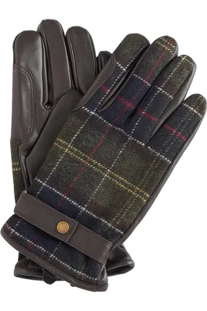 Barbour Unisex, Accessoires, Vert, Taille: M Gants en laine tartan pour hommes et femmes