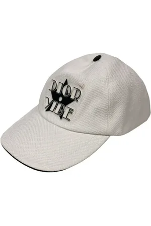 Dior Femme, Pre-owned, Blanc, Taille: ONE Size Pre-owned Coton chapeaux