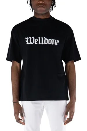 We11 Done Homme, Tops, Noir, Taille: L Gothic Logo Print T-Shirt