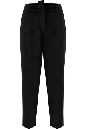 Kocca Femme, Pantalons, Noir, Taille: 36 FR Pantalon ceinturé décontracté