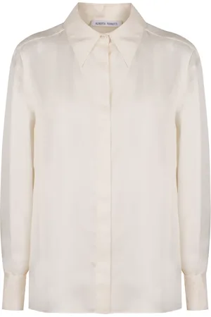 Alberta Ferretti Femme, Blouses et Chemises, , Taille: 42 FR Chemise en soie avec fermeture cachée
