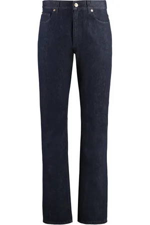 VERSACE Homme, Jeans, Bleu, Taille: W32 Jean slim droit avec détails logo