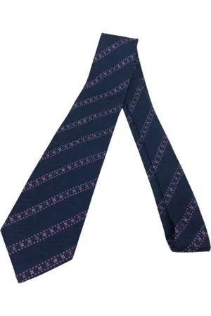 CHANEL Homme, Pre-owned, Bleu, Taille: ONE Size Pre-owned Soie accessoires-de-bureau