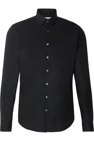 Calvin Klein Homme, Chemises, Noir, Taille: XL Chemise Noire Moderne avec Logo