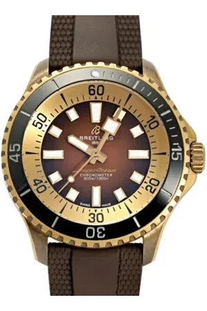Breitling Pre-owned Homme, Pre-owned, Brun, Taille: ONE Size Pre-owned Caoutchouc montres