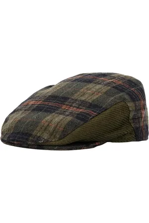 Barbour Homme, Accessoires, Vert, Taille: M Vert Olive Vérifié Casquette Tweed