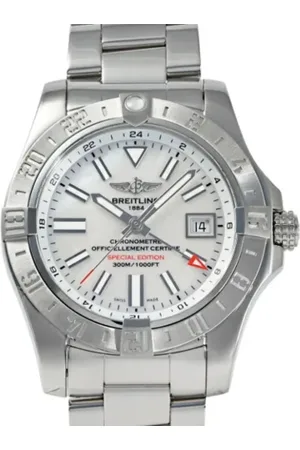 Breitling Pre-owned Homme, Pre-owned, Blanc, Taille: ONE Size Pre-owned Acier inoxydable montres