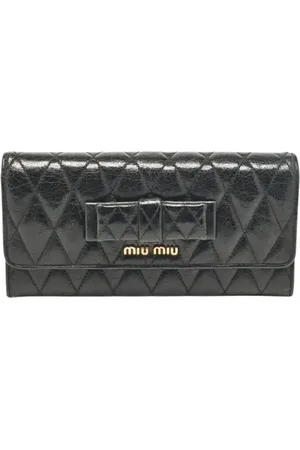 Miu Miu Femme, Pre-owned, Noir, Taille: ONE Size Pre-owned Cuir petite-maroquinerie