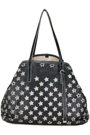 Jimmy Choo Femme, Pre-owned, Noir, Taille: ONE Size Pre-owned Cuir sacs-main