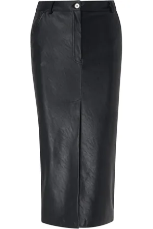 Pinko Femme, Jupes, Noir, Taille: 42 FR Jupe en Simili Cuir Style Chic