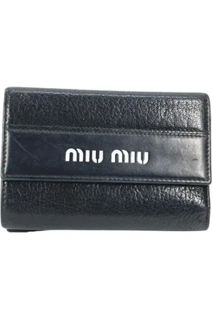 Miu Miu Femme, Pre-owned, Noir, Taille: ONE Size Pre-owned Cuir petite-maroquinerie