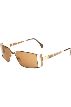Cazal Unisex, Accessoires, Jaune, Taille: ONE Size Lunettes de soleil vintage or brun