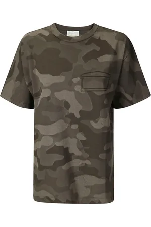 ARIES Homme, Tops, Vert, Taille: S T-shirt Militaire en Coton