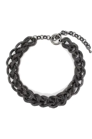 ANTONELLI Femme, Accessoires, Gris, Taille: ONE Size Collier Effet Chaîne de Diamants