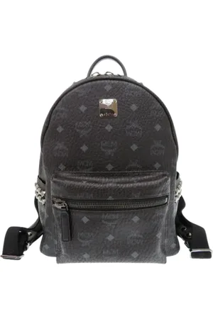 MCM Femme, Pre-owned, Noir, Taille: ONE Size Pre-owned Cuir sacs-dos