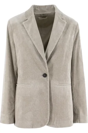 ANTONELLI Femme, Vestes, Gris, Taille: 42 FR Veste élégante à côtes pour femmes