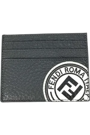 Fendi Homme, Pre-owned, Gris, Taille: ONE Size Pre-owned Cuir petite-maroquinerie