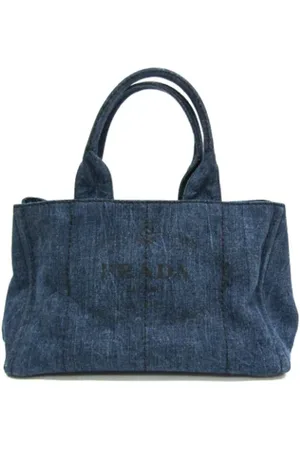 Prada Femme, Pre-owned, Bleu, Taille: ONE Size Pre-owned Denim sacs-prada