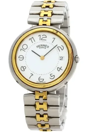 Hermès Homme, Pre-owned, Blanc, Taille: ONE Size Pre-owned Acier inoxydable montres
