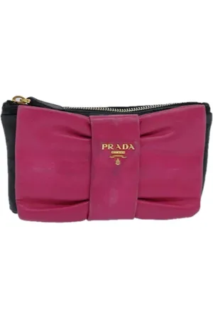 Prada Femme, Pre-owned, Noir, Taille: ONE Size Pre-owned Cuir trousses-de-toilette