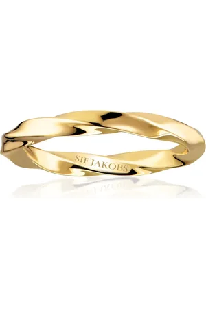 Sif Jakobs Femme, Accessoires, Jaune, Taille: 56 MM Bague en Argent Plaqué Or