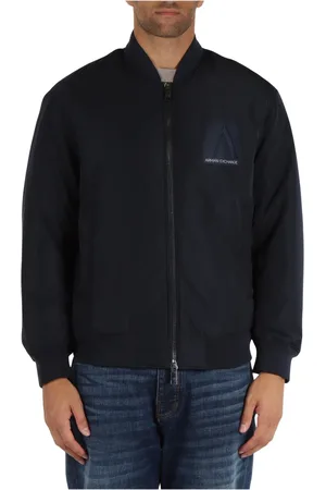 Armani Exchange Homme, Vestes, Bleu, Taille: XS Bomber rembourré avec patch logo