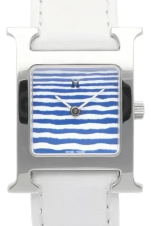 Hermès Femme, Pre-owned, Bleu, Taille: ONE Size Pre-owned Acier inoxydable montres