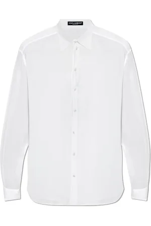 Dolce & Gabbana Homme, Chemises, Blanc, Taille: M Chemise en soie