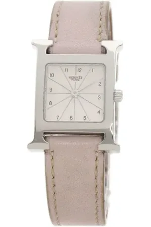 Hermès Femme, Pre-owned, Blanc, Taille: ONE Size Pre-owned Acier inoxydable montres