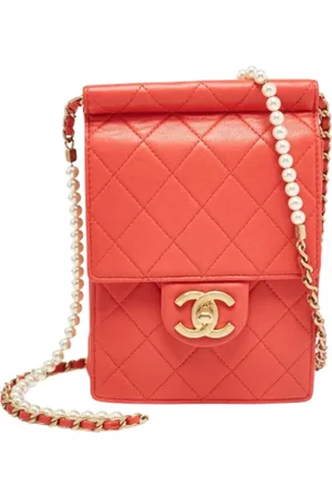 CHANEL Femme, Pre-owned, Rouge, Taille: ONE Size Pre-owned Cuir pochettes-minaudieres