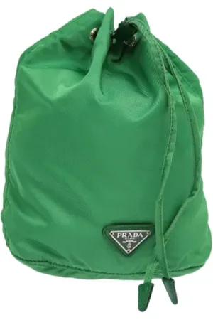 Prada Femme, Pre-owned, Vert, Taille: ONE Size Pre-owned Tissu pochettes-minaudieres