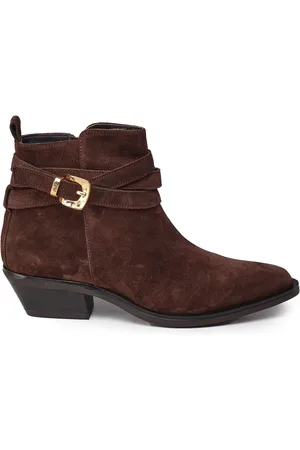 carmens Femme, Chaussures, Brun, Taille: 39 EU Bottes de Cowboy Marron avec Fermeture Éclair Latérale