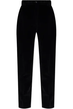 Dolce & Gabbana Femme, Pantalons, Noir, Taille: 40 FR Pantalon en velours avec bandes latérales