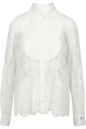 ANIYE BY Femme, Blouses et Chemises, , Taille: 38 FR Chemise en Dentelle avec Plis Plastron