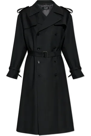 Dolce & Gabbana Homme, Manteaux, Noir, Taille: L Trench-coat à double boutonnage