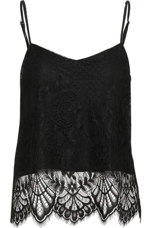 Gestuz Femme, Tops, Noir, Taille: 38 FR Haut en Dentelle Noir