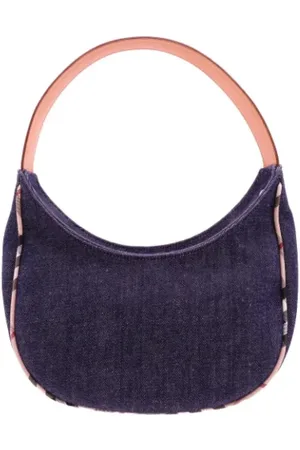 Burberry Femme, Pre-owned, Bleu, Taille: ONE Size Pre-owned Denim sacs-main