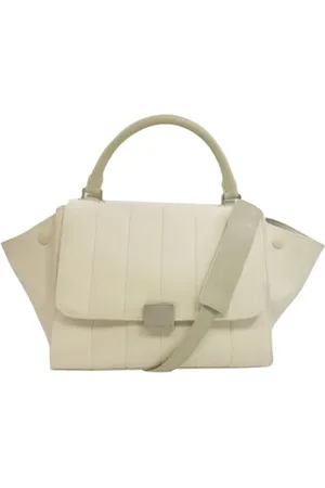Céline Femme, Pre-owned, Blanc, Taille: ONE Size Pre-owned Toile sacs-main