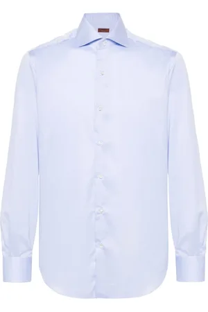 BARBA Homme, Chemises, Bleu, Taille: 4XL Chemise en coton italienne